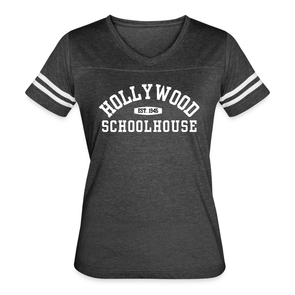 HSH Est. 1945 Women's Sport Stripe Tee - vintage smoke/white