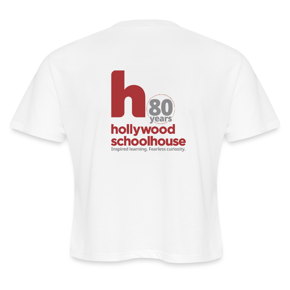 HSH 80th Anniversary Women's Cropped T-Shirt - white