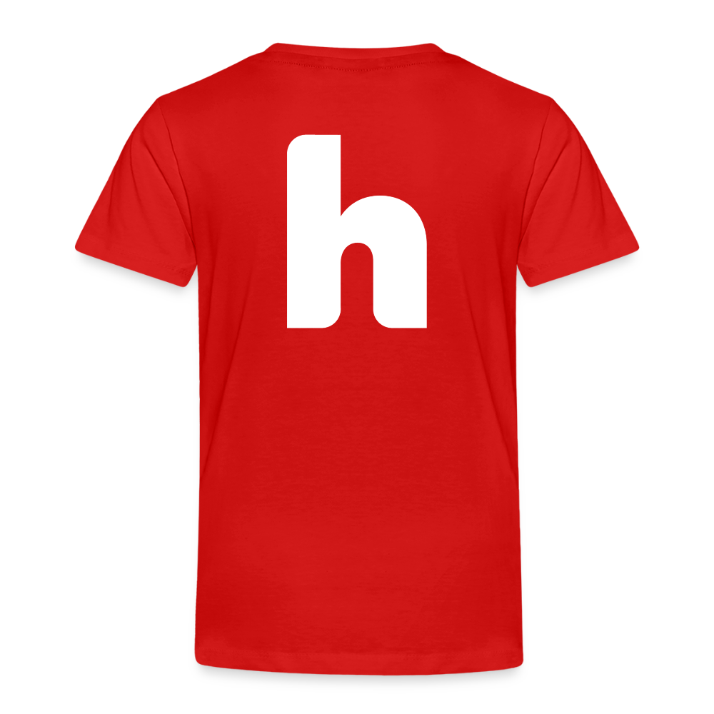 Toddler T-Shirt (White Text) - red