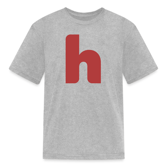 Youth Big H T-Shirt (Color Text) - heather gray