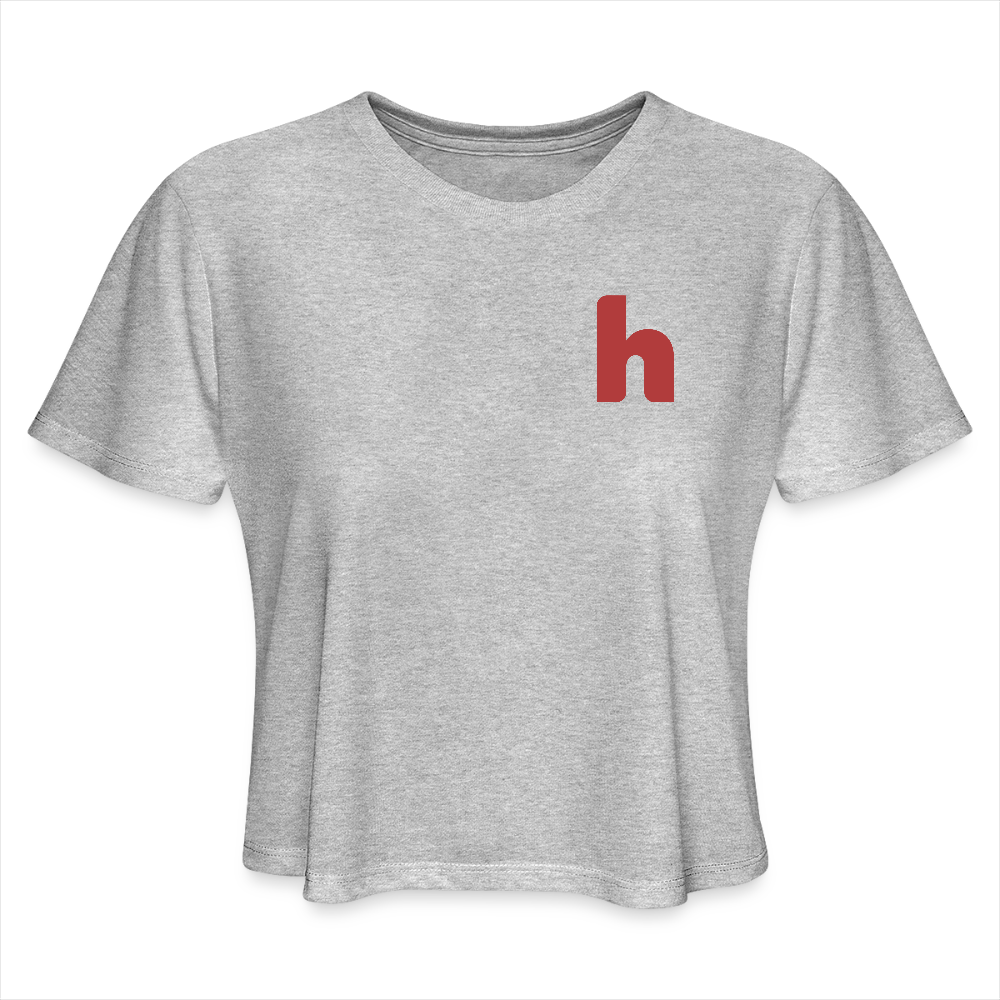 HSH 80th Anniversary Women's Cropped T-Shirt - heather gray