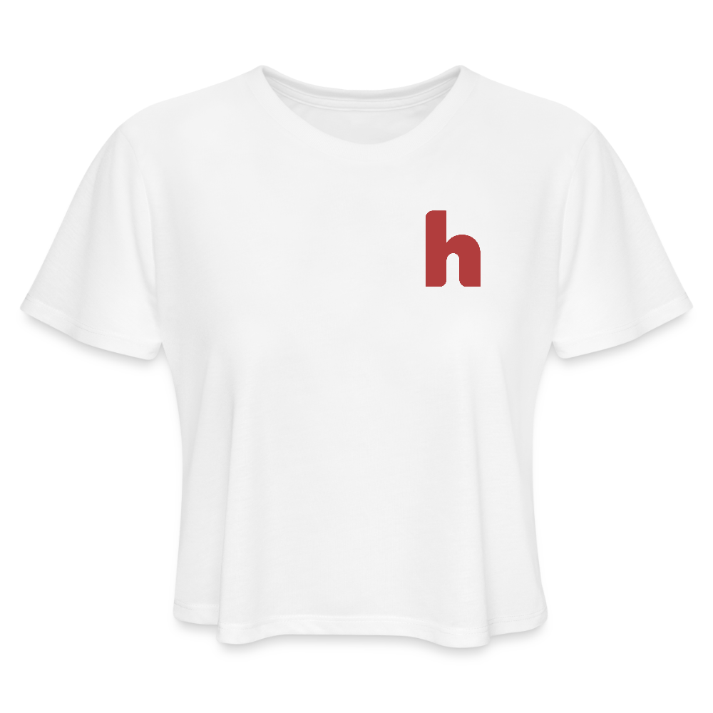 HSH 80th Anniversary Women's Cropped T-Shirt - white