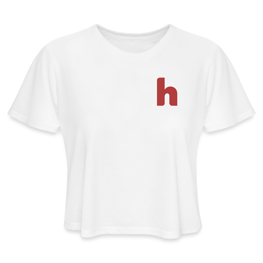 HSH 80th Anniversary Women's Cropped T-Shirt - white