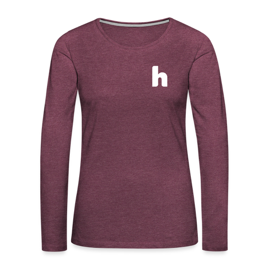 HSH 80th Anniversary Women's Slim Fit Long Sleeve T-Shirt - heather burgundy