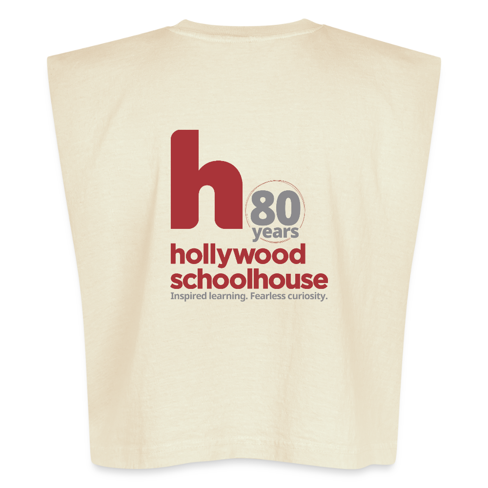 HSH 80th Anniversary Women's Muscle Tank (Red Logo) - faded cream