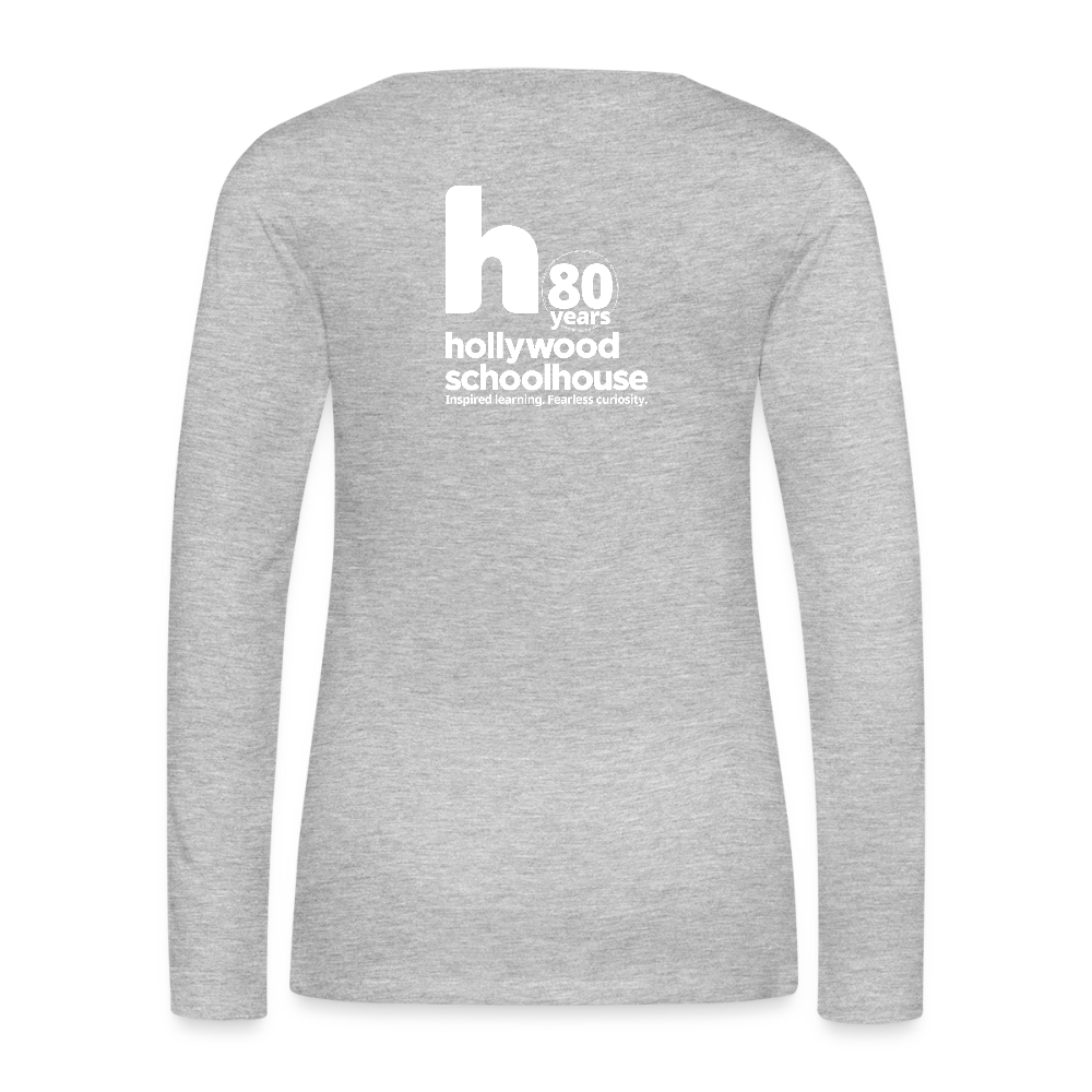 HSH 80th Anniversary Women's Slim Fit Long Sleeve T-Shirt - heather gray