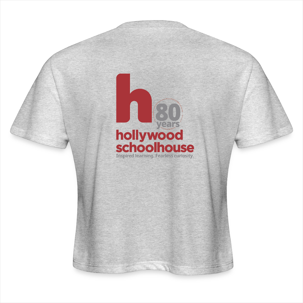 HSH 80th Anniversary Women's Cropped T-Shirt - heather gray