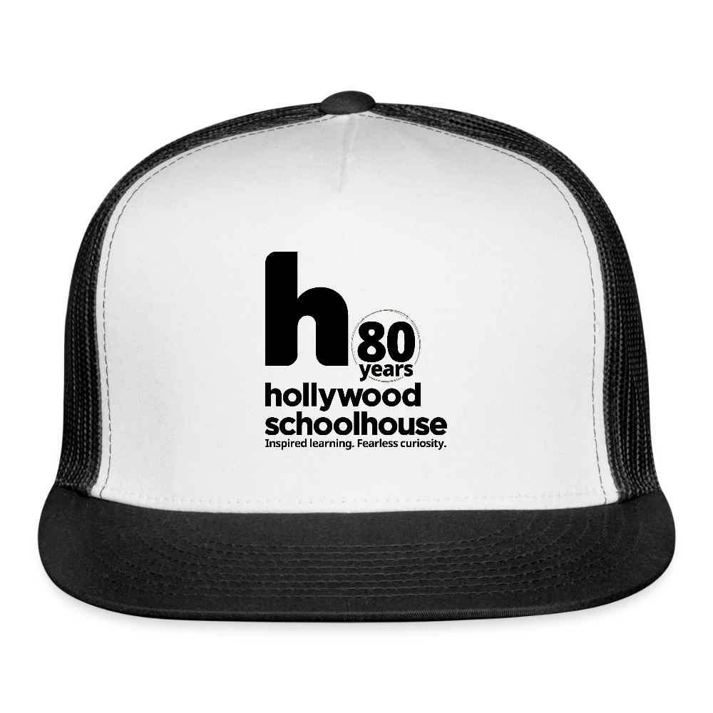 HSH 80th Anniversary Trucker Hat (Black Logo) - white/black