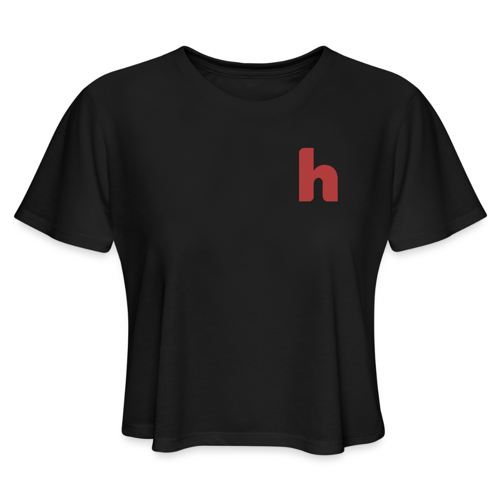 HSH 80th Anniversary Women's Cropped T-Shirt - black