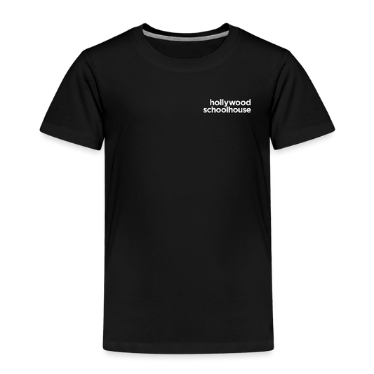 Toddler T-Shirt (White Text) - black
