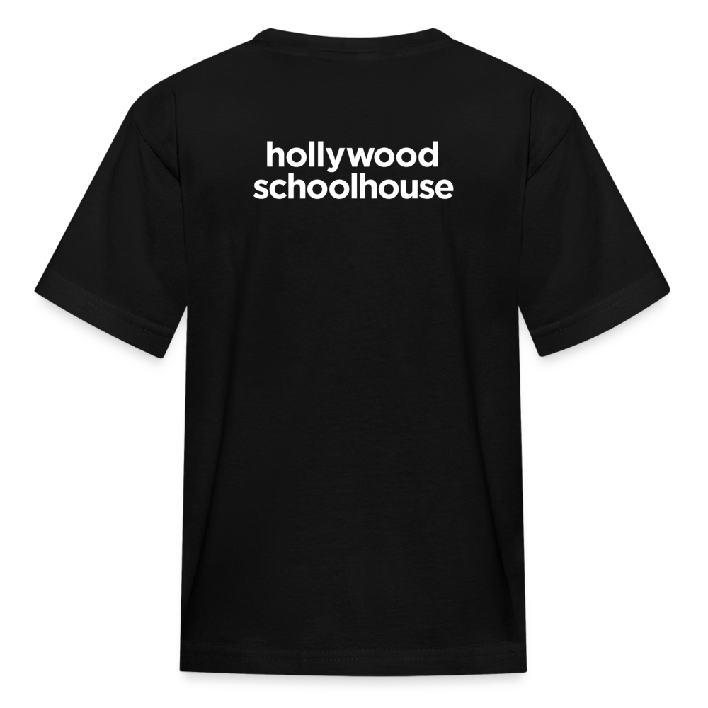 Youth Big H T-Shirt (White Text) - black
