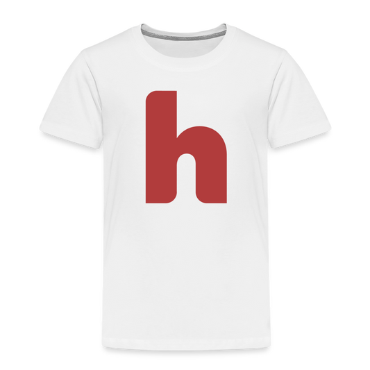 Toddler Big H T-Shirt (Color Text) - white