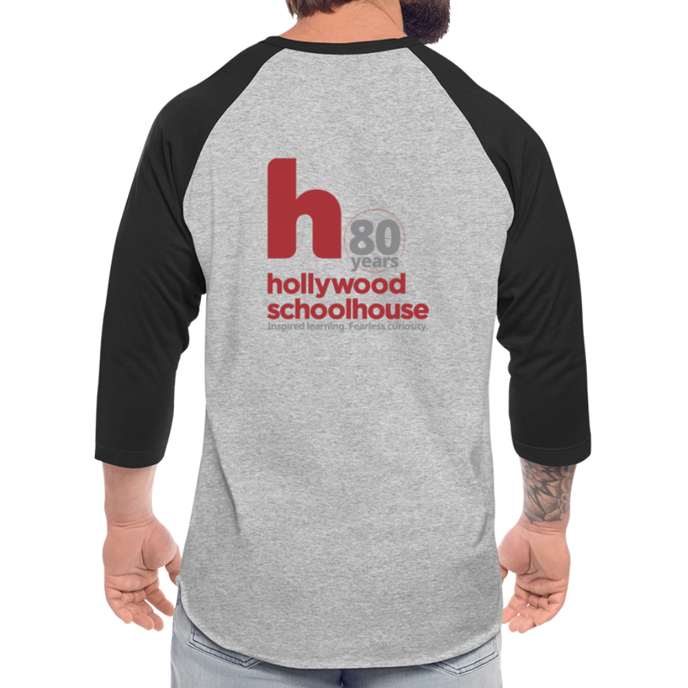 HSH 80th Anniversary Unisex Baseball Shirt - heather gray/black