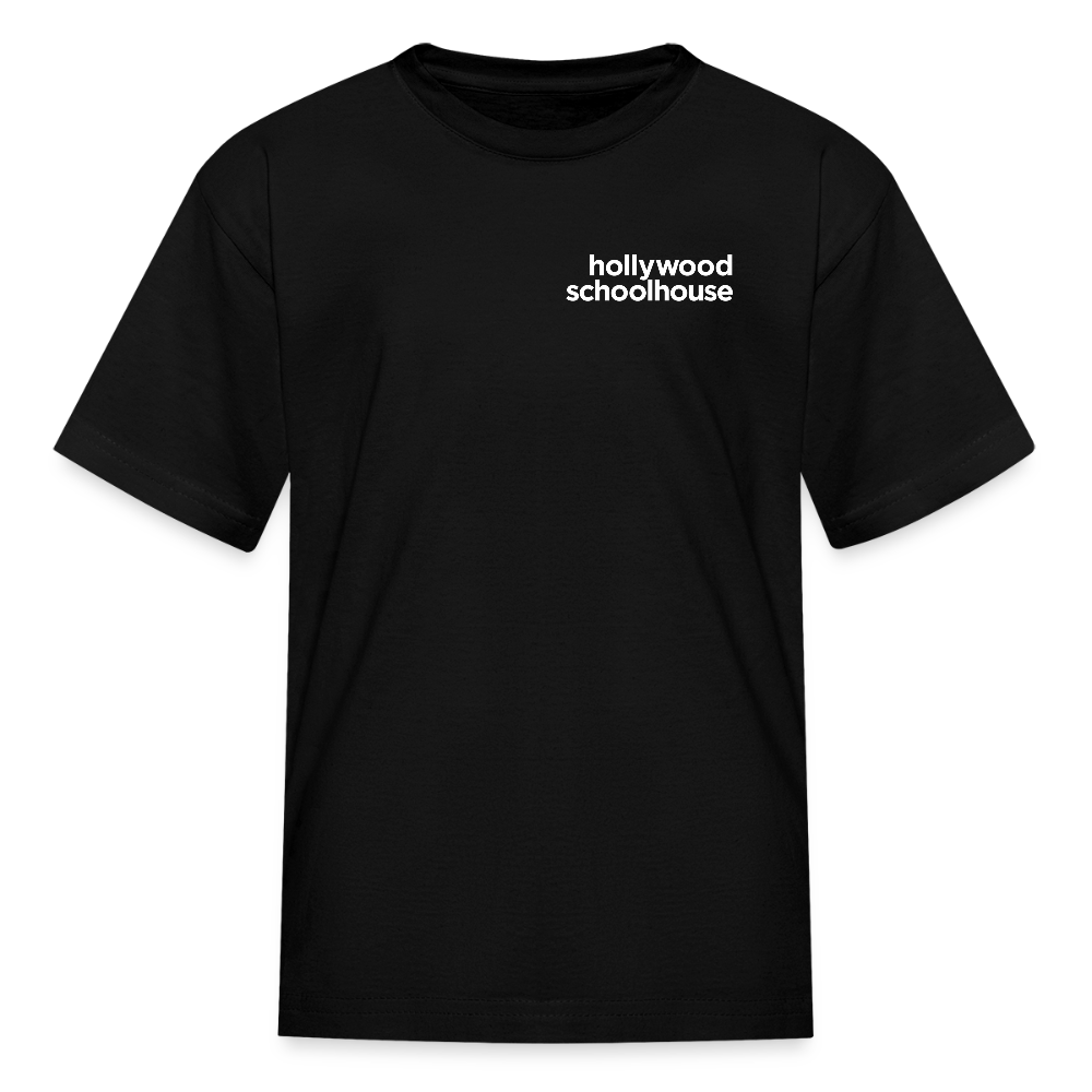 Youth T-Shirt (White Text) - black