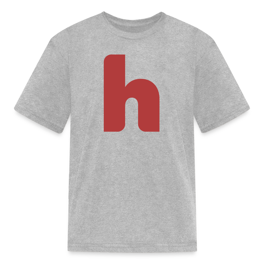 Youth Big H T-Shirt (Color Text) - heather gray