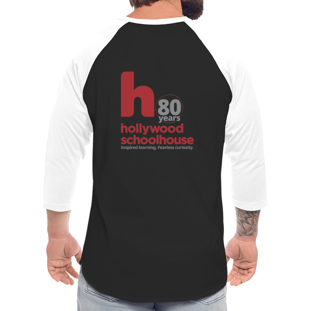 HSH 80th Anniversary Unisex Baseball Shirt - black/white