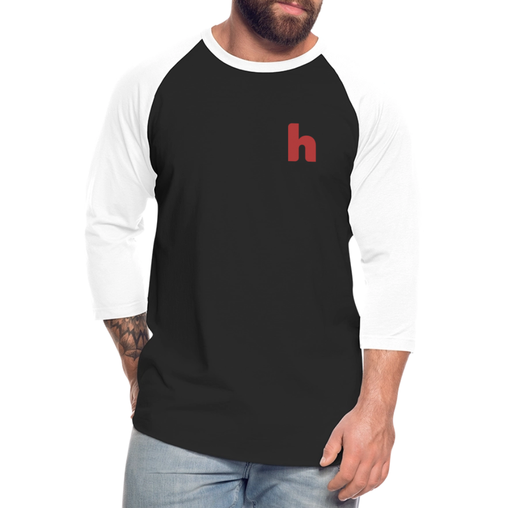 HSH 80th Anniversary Unisex Baseball Shirt - black/white