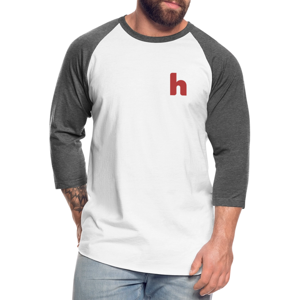 HSH 80th Anniversary Unisex Baseball Shirt - white/charcoal