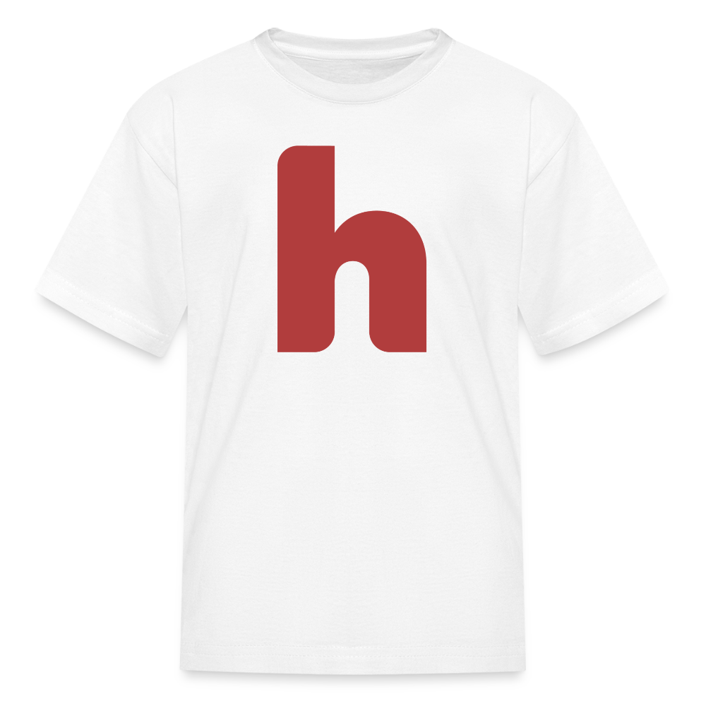 Youth Big H T-Shirt (Color Text) - white