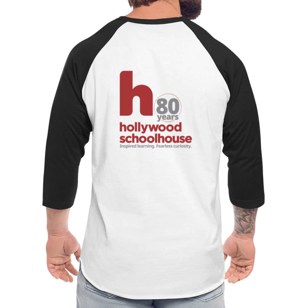 HSH 80th Anniversary Unisex Baseball Shirt - white/black