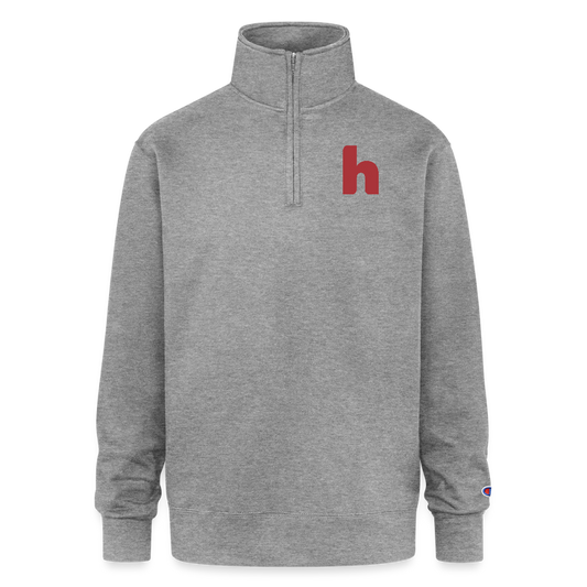 Adult 1/4 Zip Hoodie - heather gray
