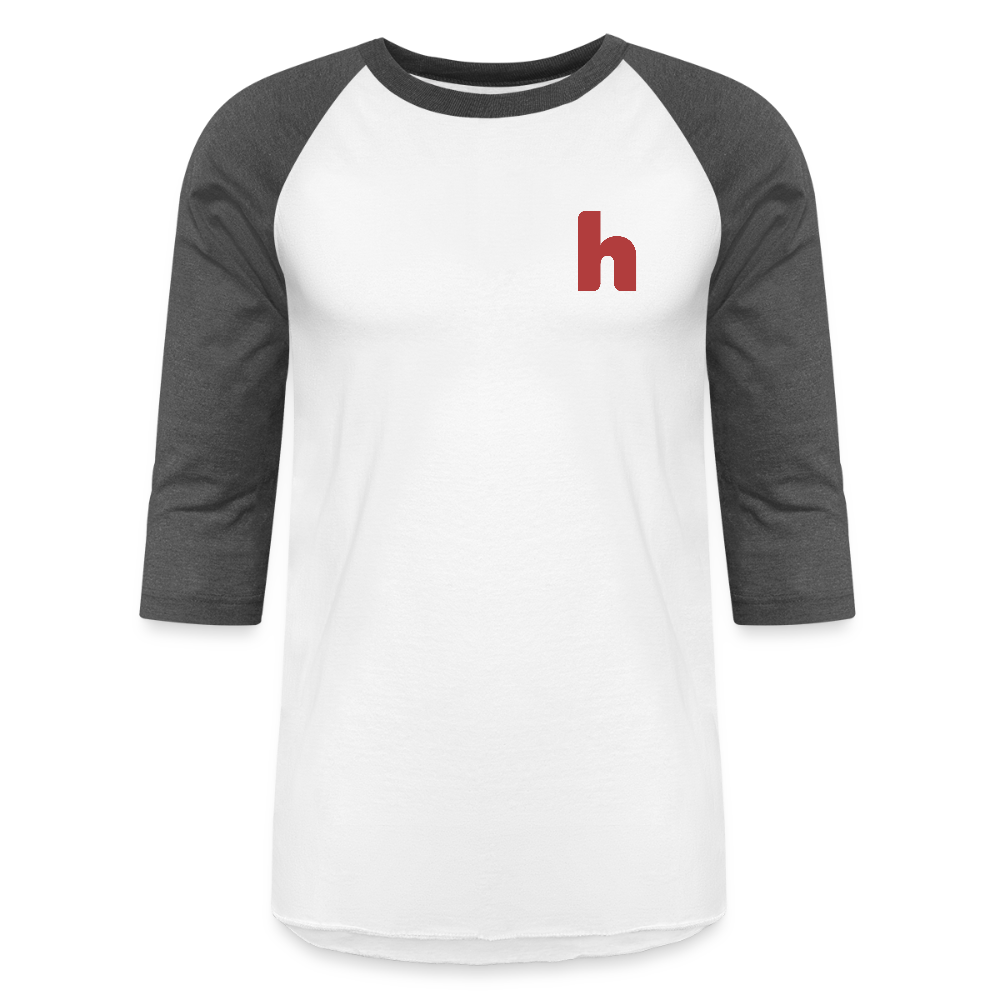 HSH 80th Anniversary Unisex Baseball Shirt - white/charcoal