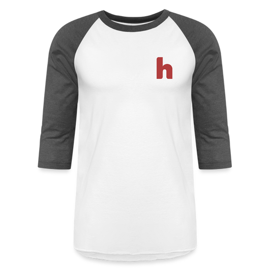HSH 80th Anniversary Unisex Baseball Shirt - white/charcoal